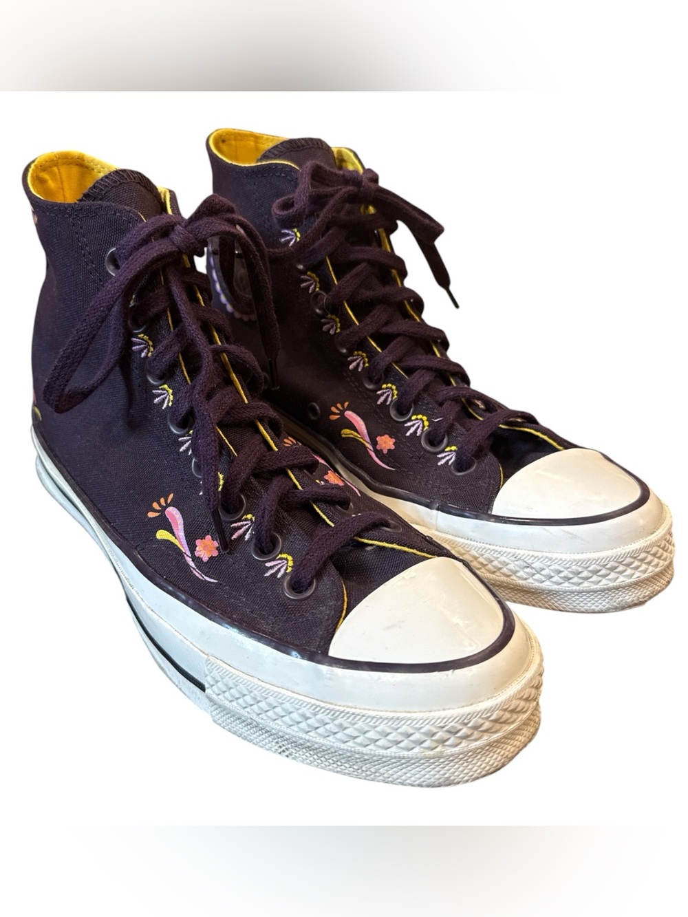 Converse Chuck Taylor Shoes Women 8.5 Men 6.5 Purple 70 High Día de Muertos